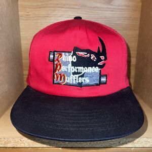 Vintage Rhino Performance Mufflers Hat Snapback Cap RPM Rare 90s